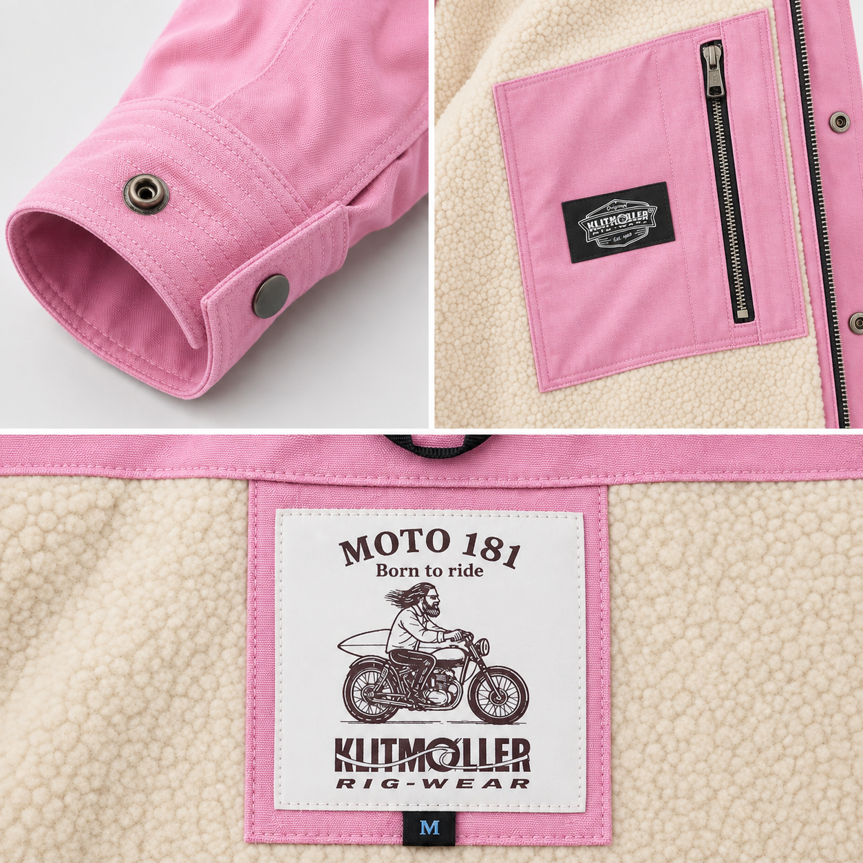 MOTO 181 Canvas Jacket – Pink