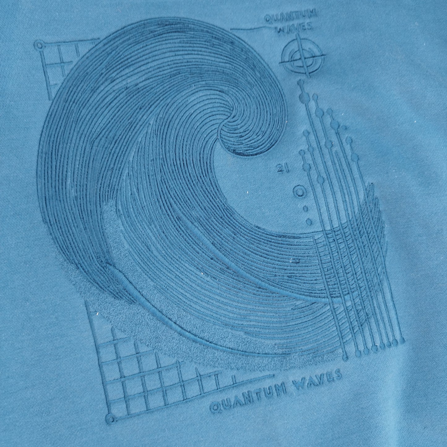 Sweatshirt Quantum Waves, petrol