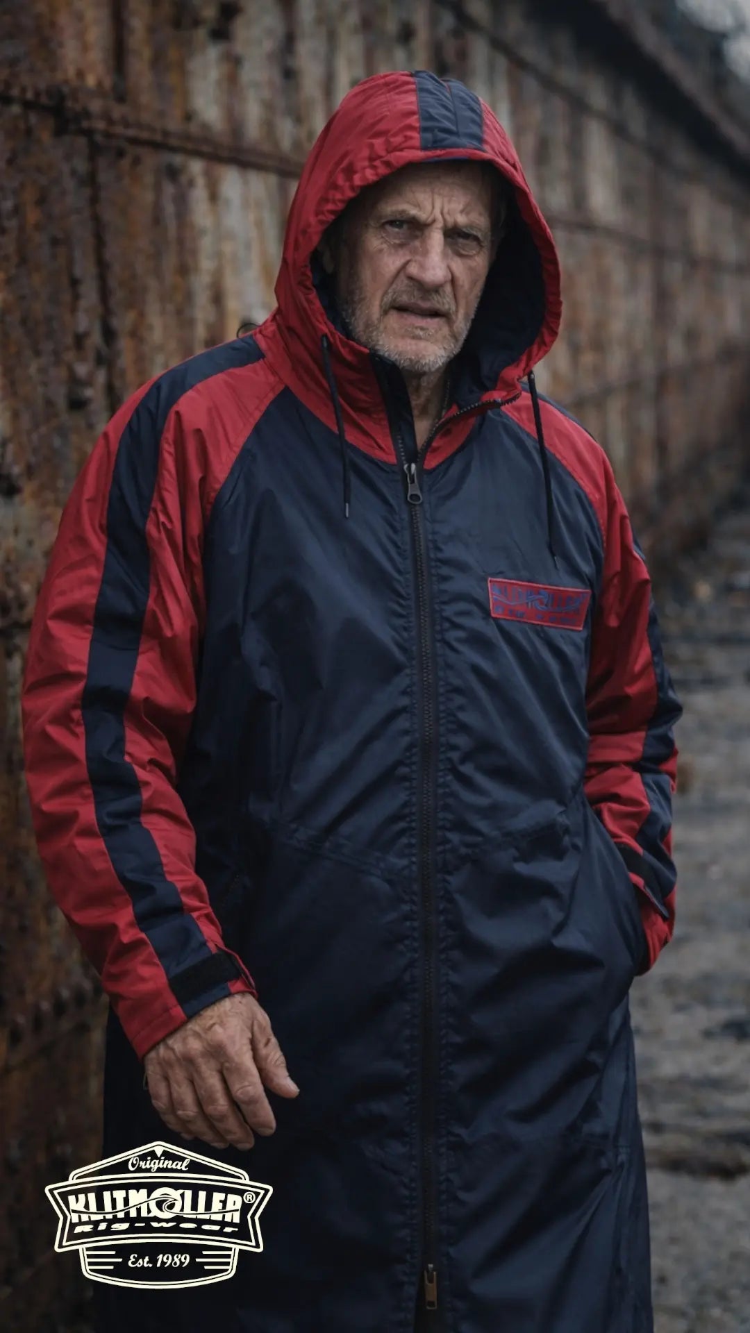 WALRUS SURFERCOAT LTD. Blå/Mørk rød