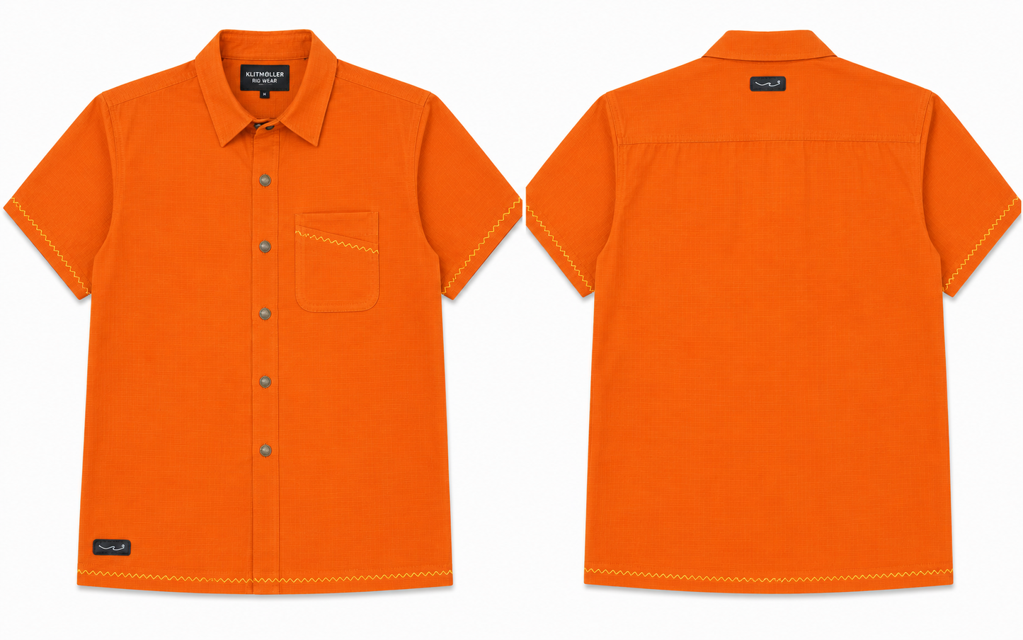 Short sleeve Rip Stop shirt - Orange