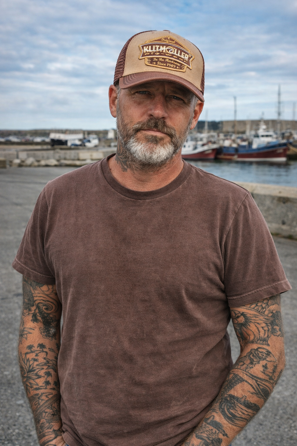 CLASSIC RADZONE TRUCKER CAP - Brown/beige