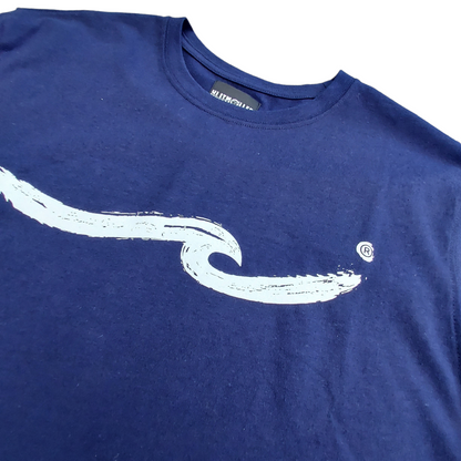 Brushed Wave T-shirt - Navy