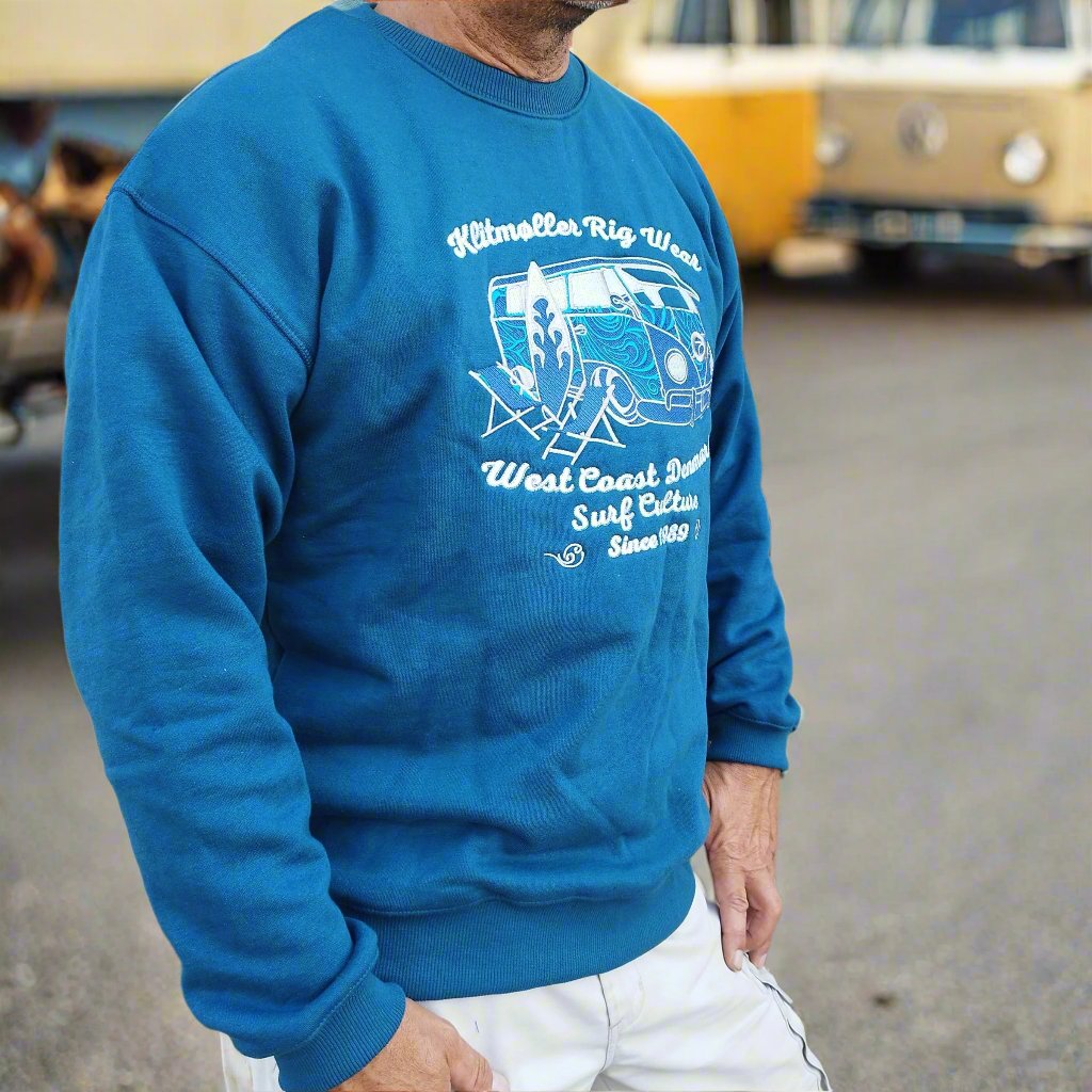 SWEATSHIRT VW CLASSIC PETROL BLUE