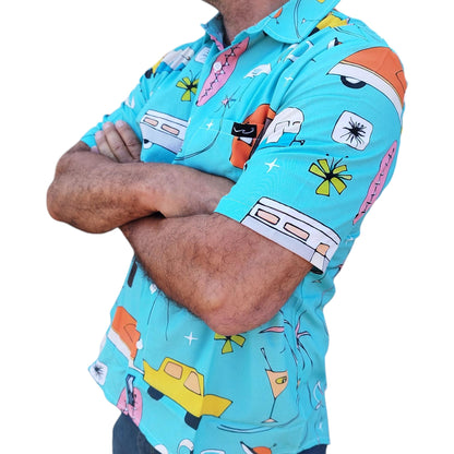 Camping Sommerskjorte - Blue