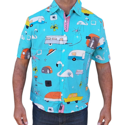 Camping Sommerskjorte - Blue