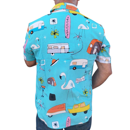 Camping Sommerskjorte - Blue