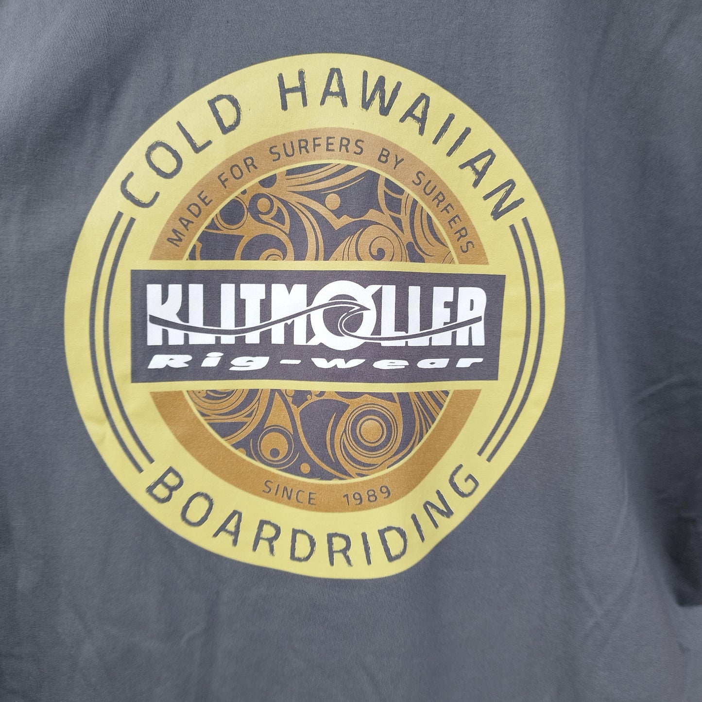 Cold Hawaiian Board Riding T-shirt, Grey