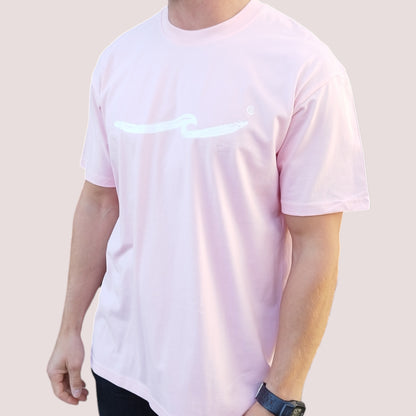 Brushed Wave T-shirt - Baby Pink