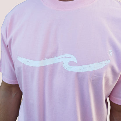 Brushed Wave T-shirt - Baby Pink