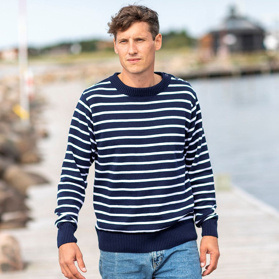 Nautic Breton Sweater - Navy