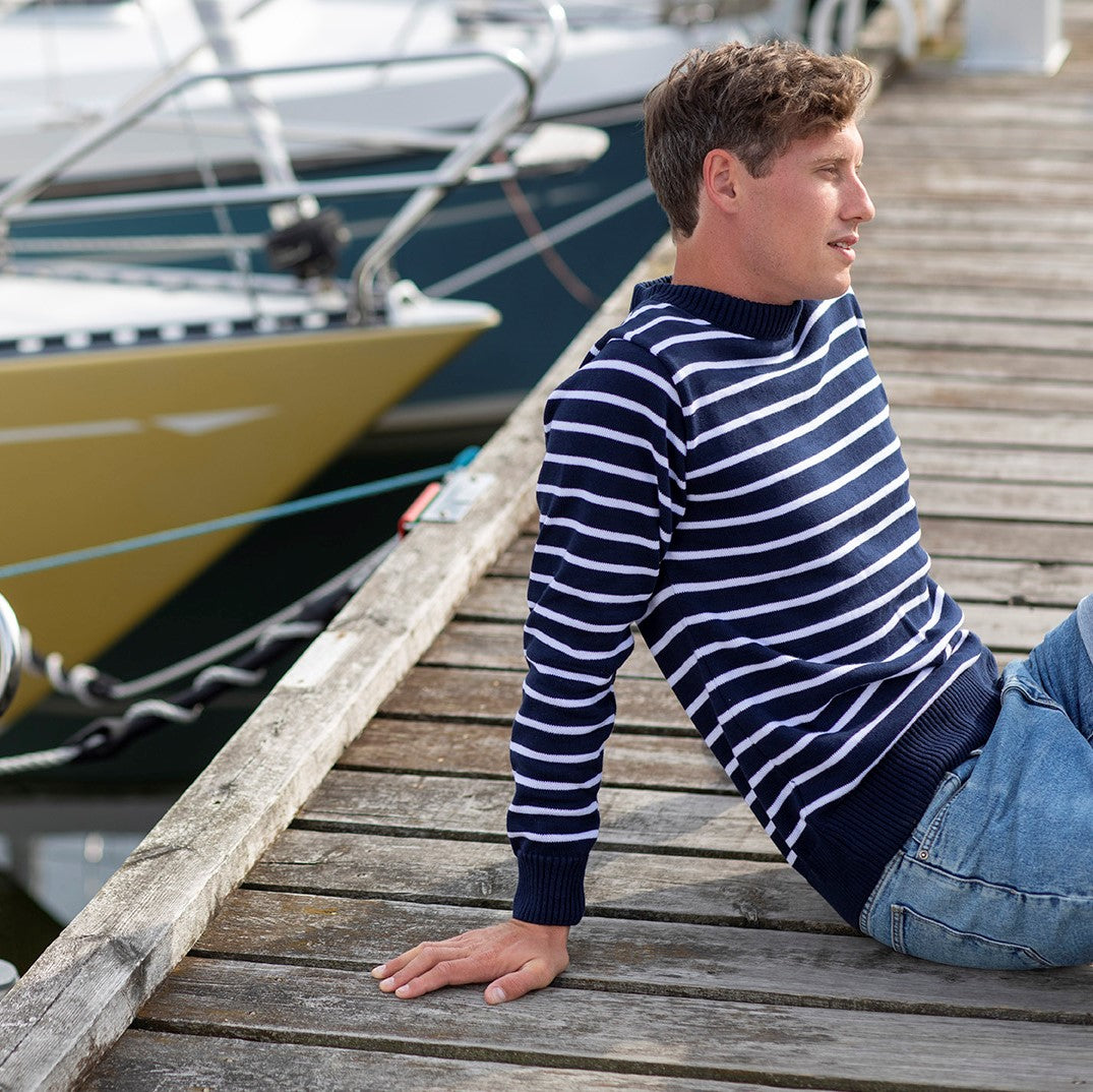 Nautic Breton Sweater - Navy