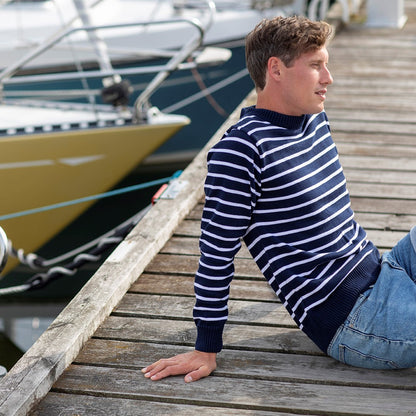 Nautic Breton Sweater - Navy