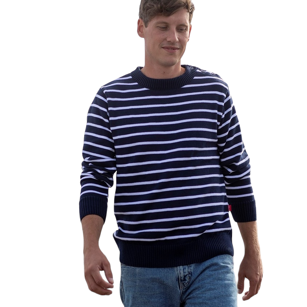 Nautic Breton Sweater - Navy