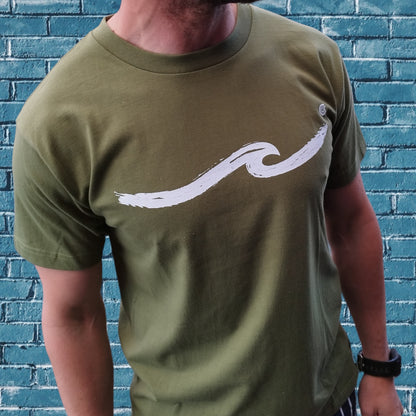 Brushed Wave T-shirt - Green