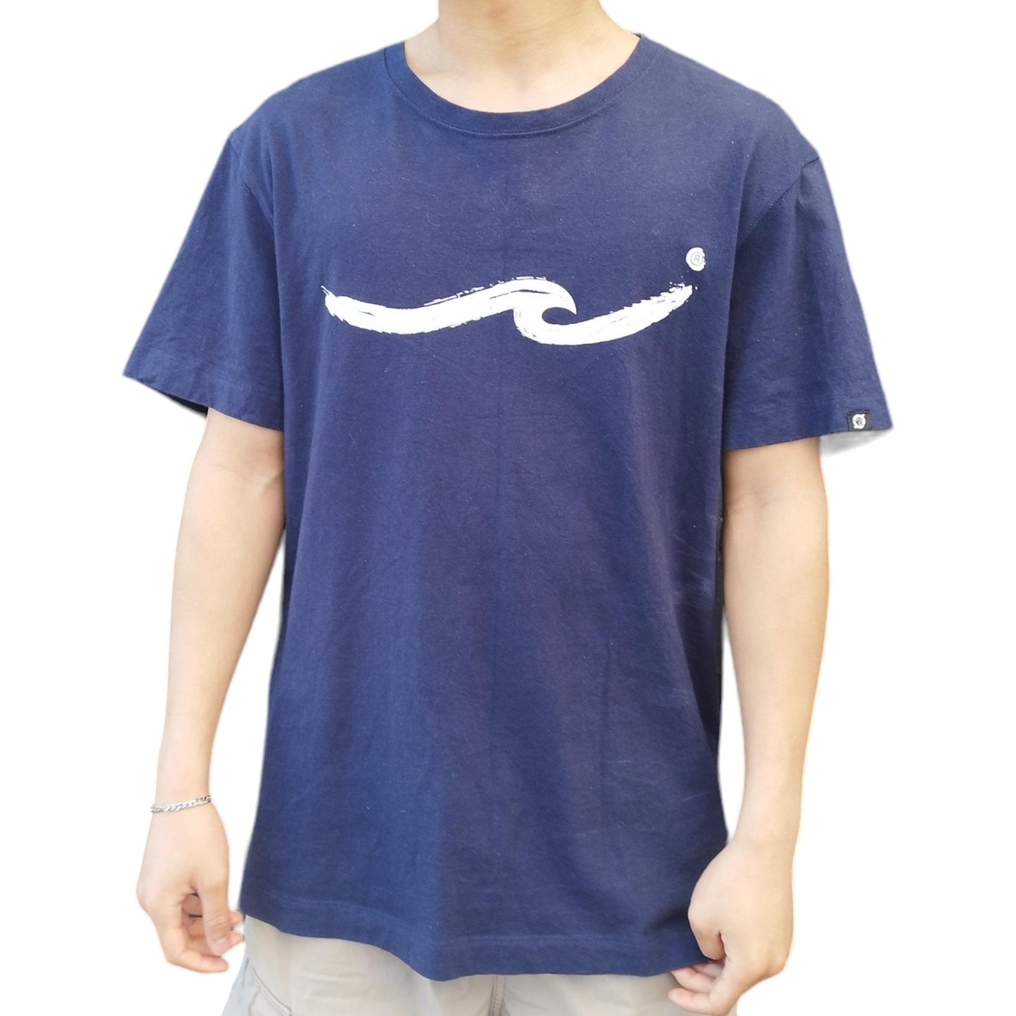 Brushed Wave T-shirt - Navy