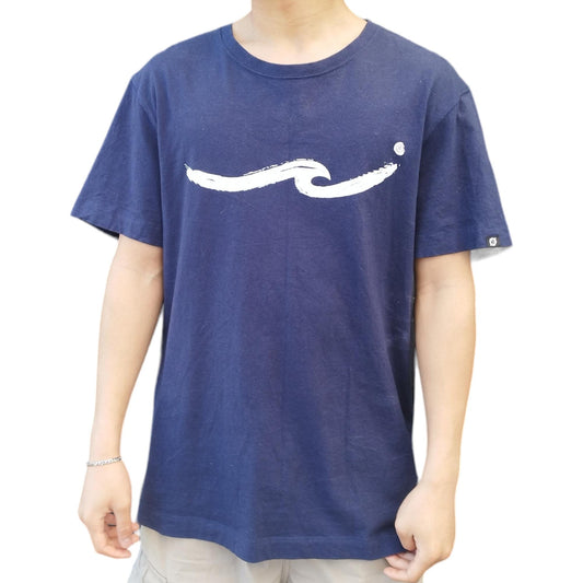 Brushed Wave T-shirt - Navy