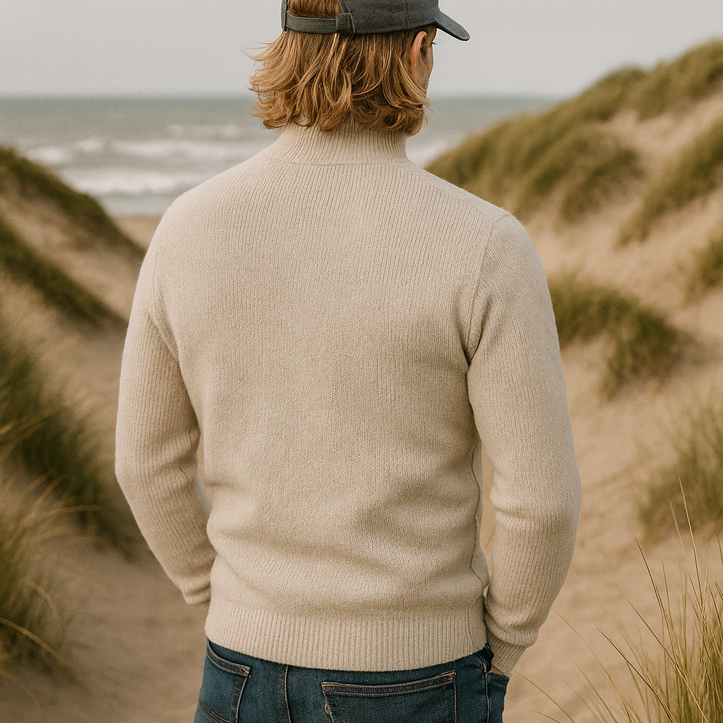 Sweater med lynlås, Hansted Sand