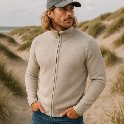 Sweater med lynlås, Hansted Sand