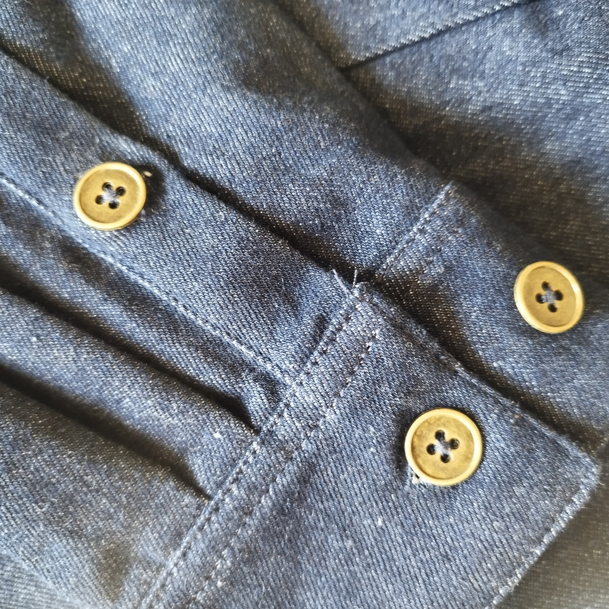 Denim skjorte med bomulds for,dark blue