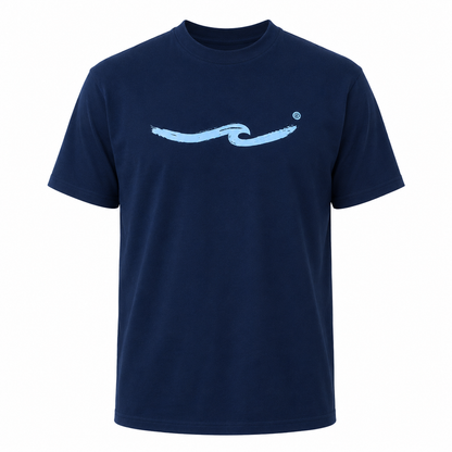 Brushed Wave T-shirt - Navy
