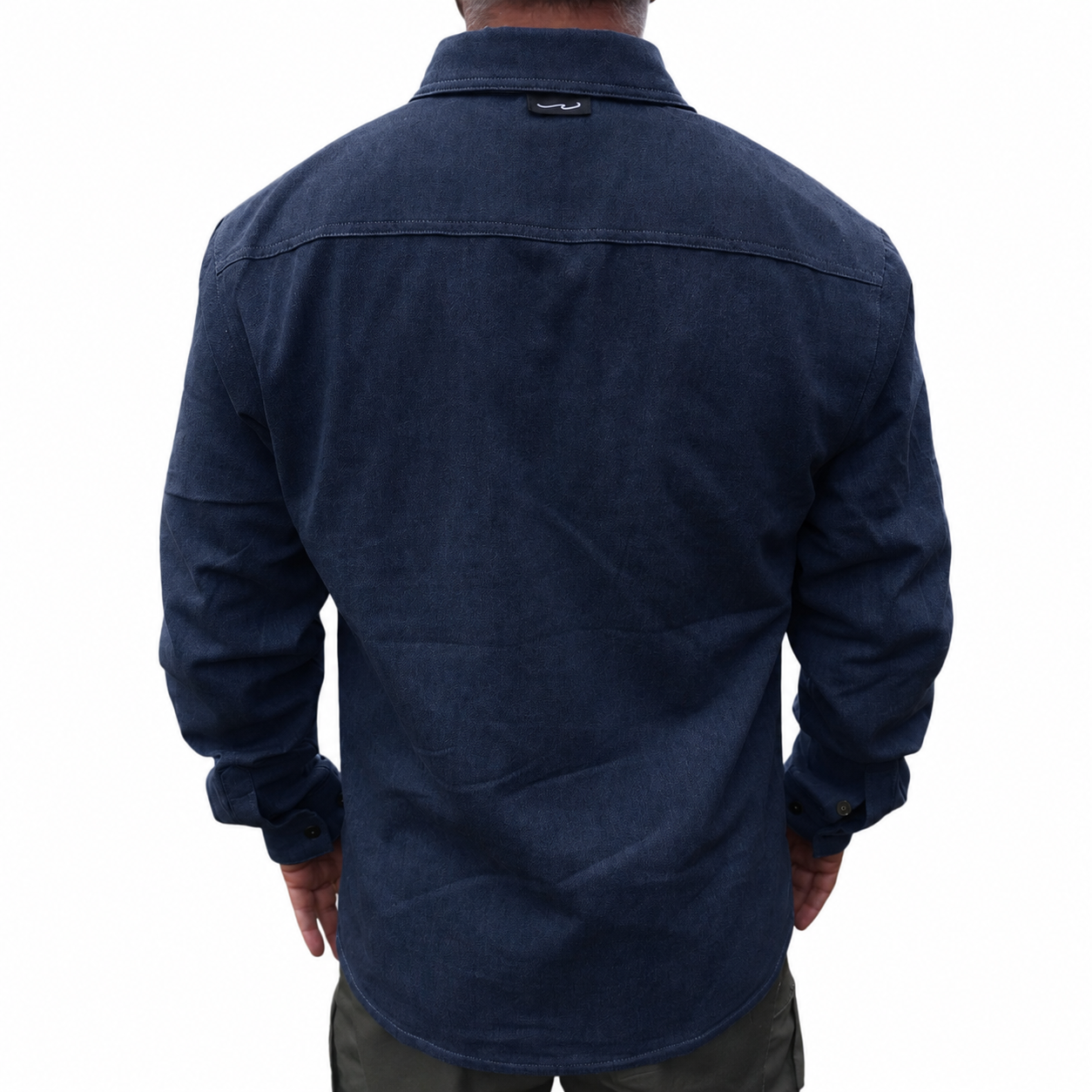 Denim skjorte med bomulds for,dark blue