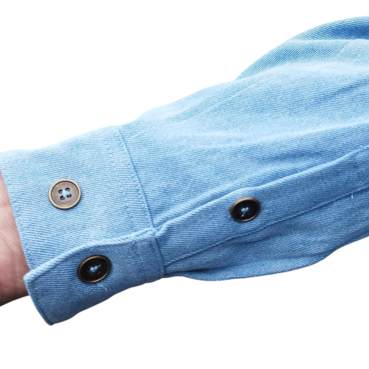 Denim skjorte med bomuldsfoer