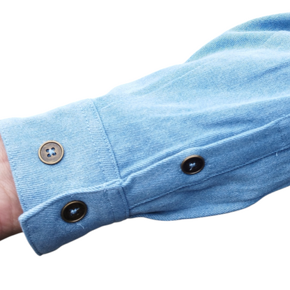 Denim skjorte med bomuldsfoer