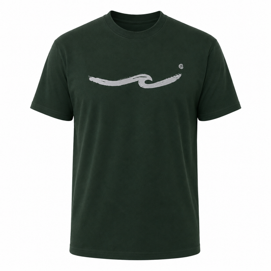 Brushed Wave T-shirt - Dark Green
