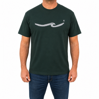 Brushed Wave T-shirt - Dark Green