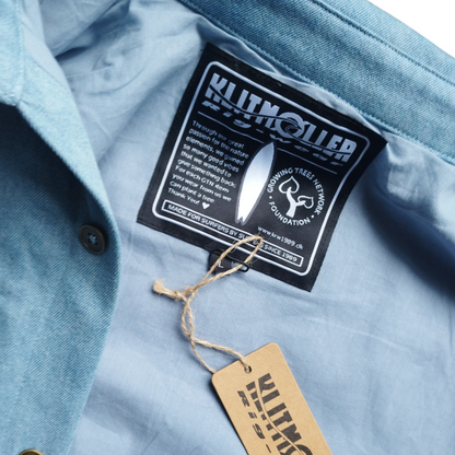 Denim skjorte med bomuldsfoer