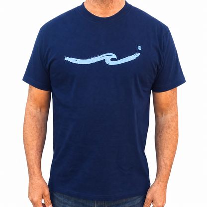 Brushed Wave T-shirt - Navy