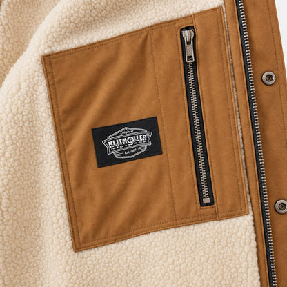 Kraftig inderlomme med lynlås på MOTO 181 Canvas Jacket fra Klitmøller Rig Wear
