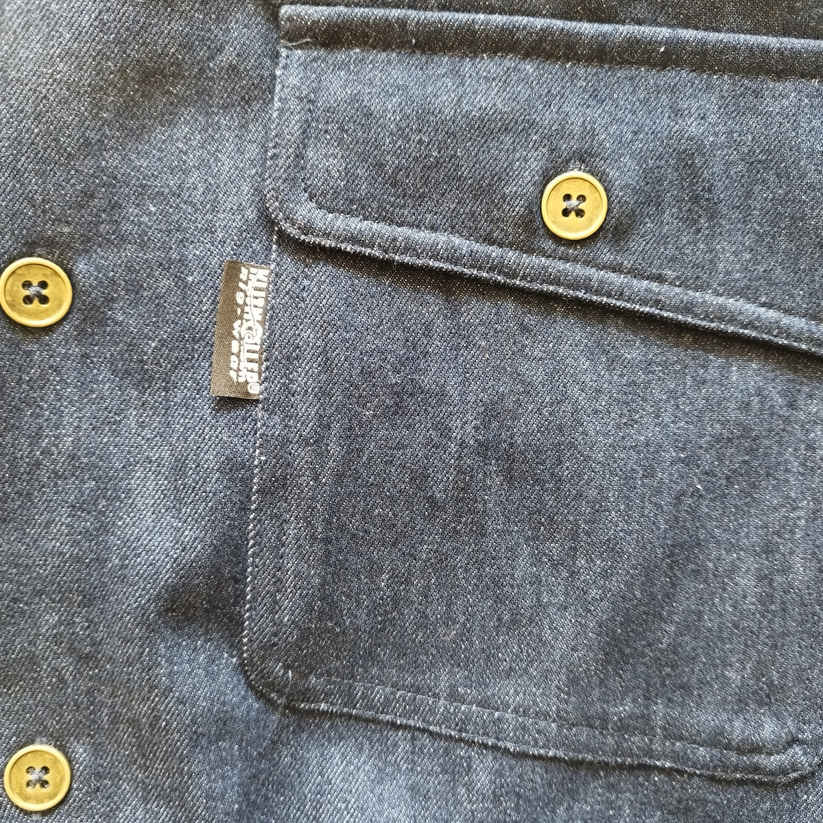 Denim skjorte med bomulds for,dark blue