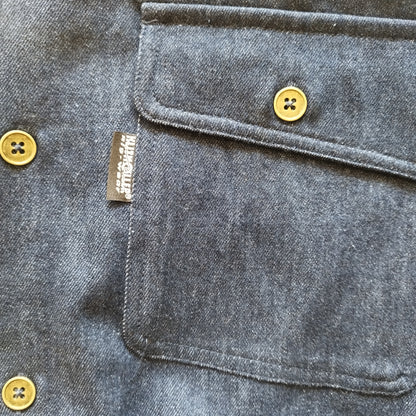 Denim skjorte med bomulds for,dark blue