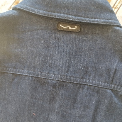 Denim skjorte med bomulds for,dark blue