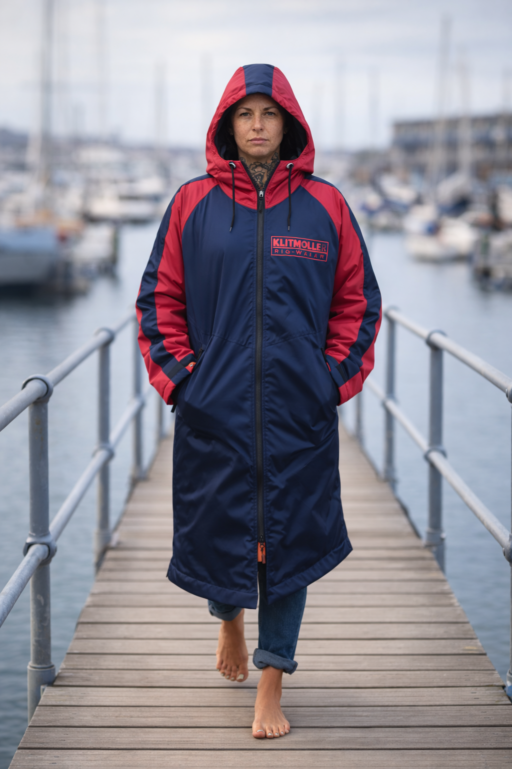 WALRUS SURFERCOAT LTD. Blå/Mørk rød