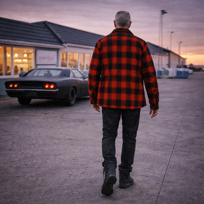 Oceanman skjorte med foer - Red