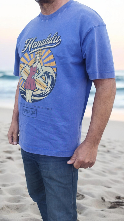 Hanalulu T-shirt, blue vitage