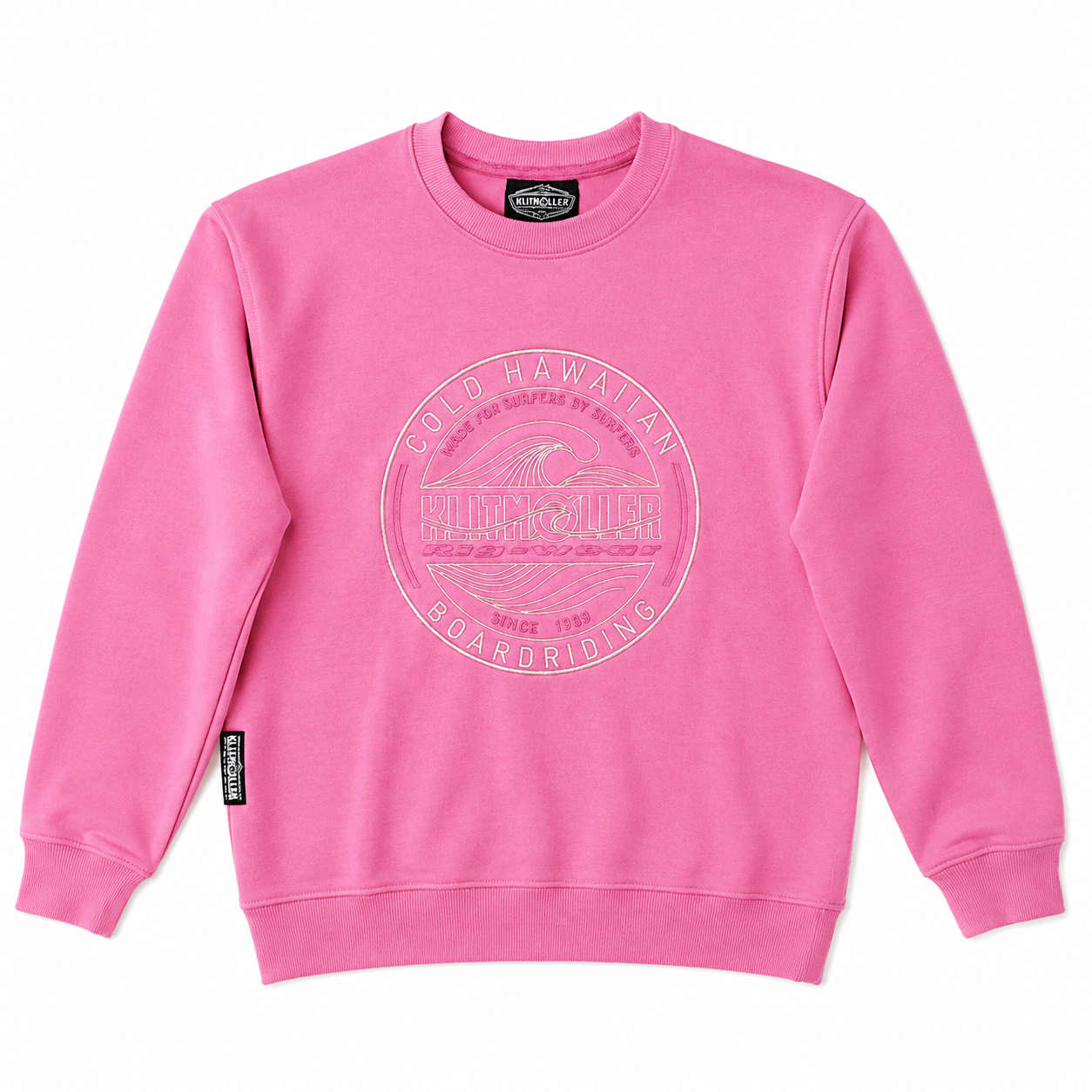 Sweatshirt Round CHB embroidery, Pink