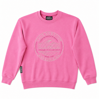 Sweatshirt Round CHB embroidery, Pink