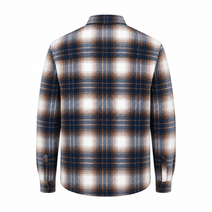 Oceanman skjorte med foer,  Navy/Beige