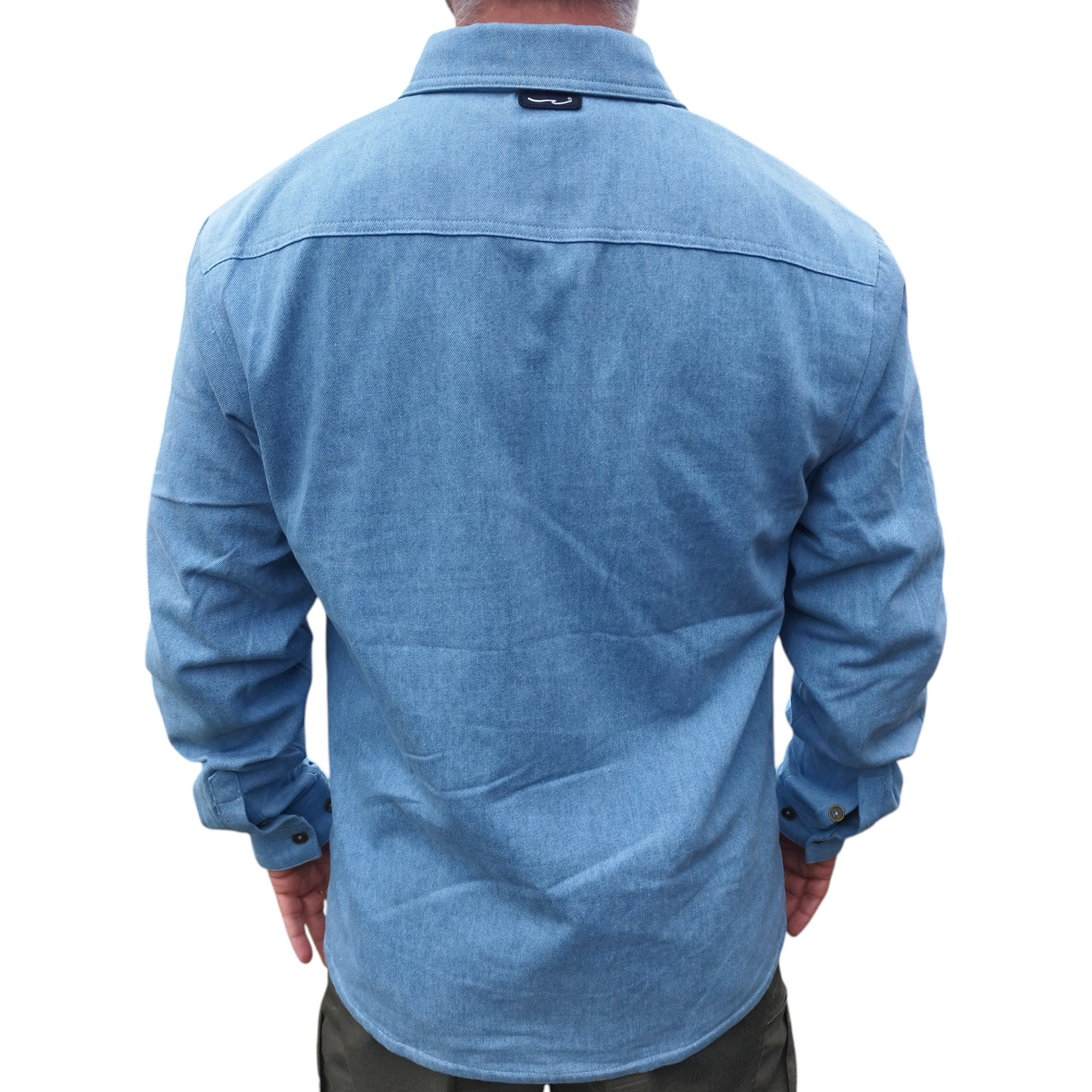 Denim skjorte med bomuldsfoer