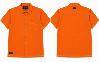 Short sleeve Rip Stop shirt - Orange
