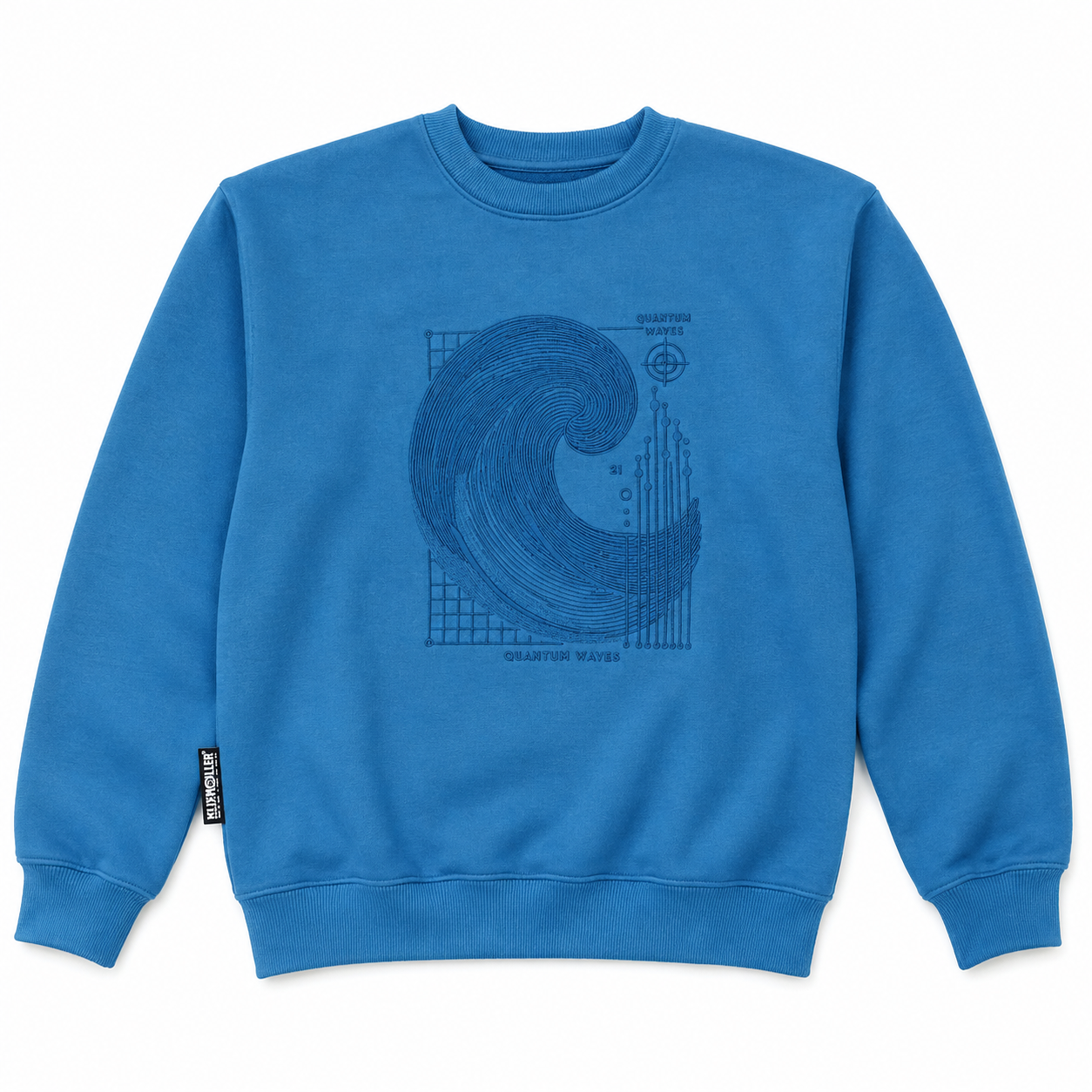 Sweatshirt Quantum Waves, petrol
