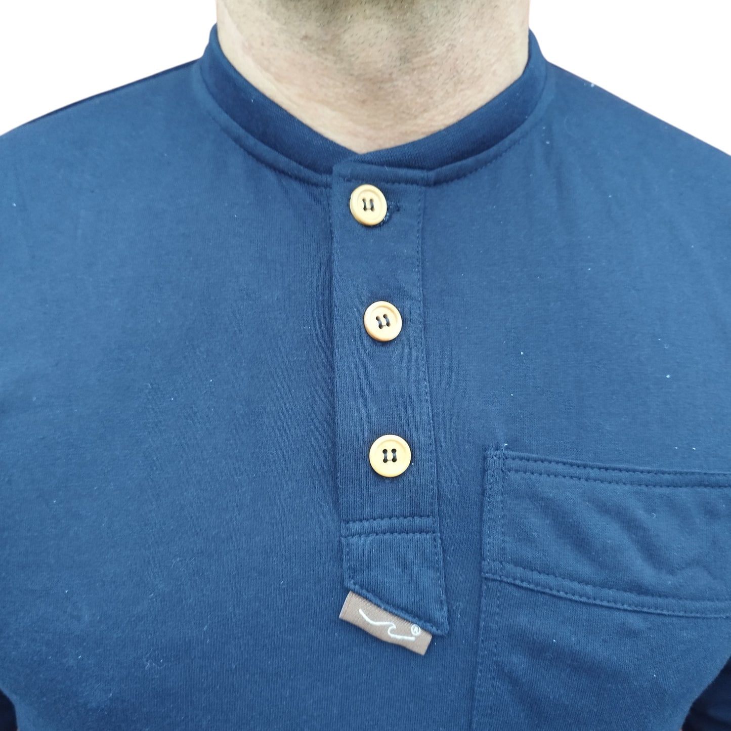 Grandad T-shirt, Navy blue