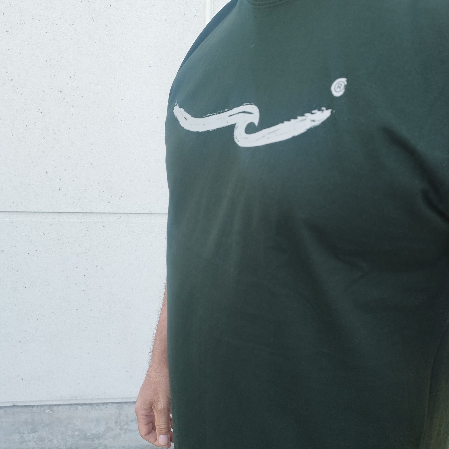 Brushed Wave T-shirt - Dark Green