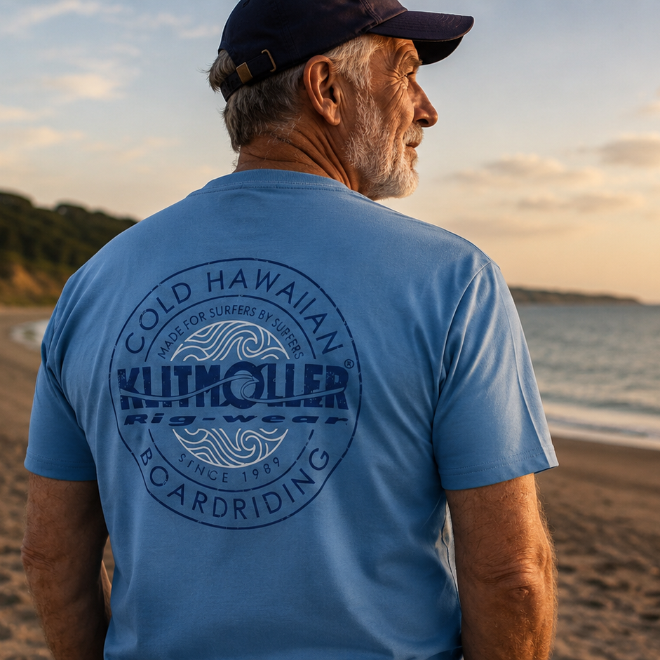 Cold Hawaiian Boardriding T-Shirt - Dust blue
