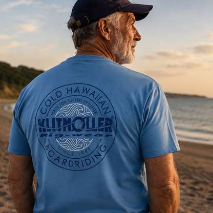 Cold Hawaiian Boardriding T-Shirt - Dust blue