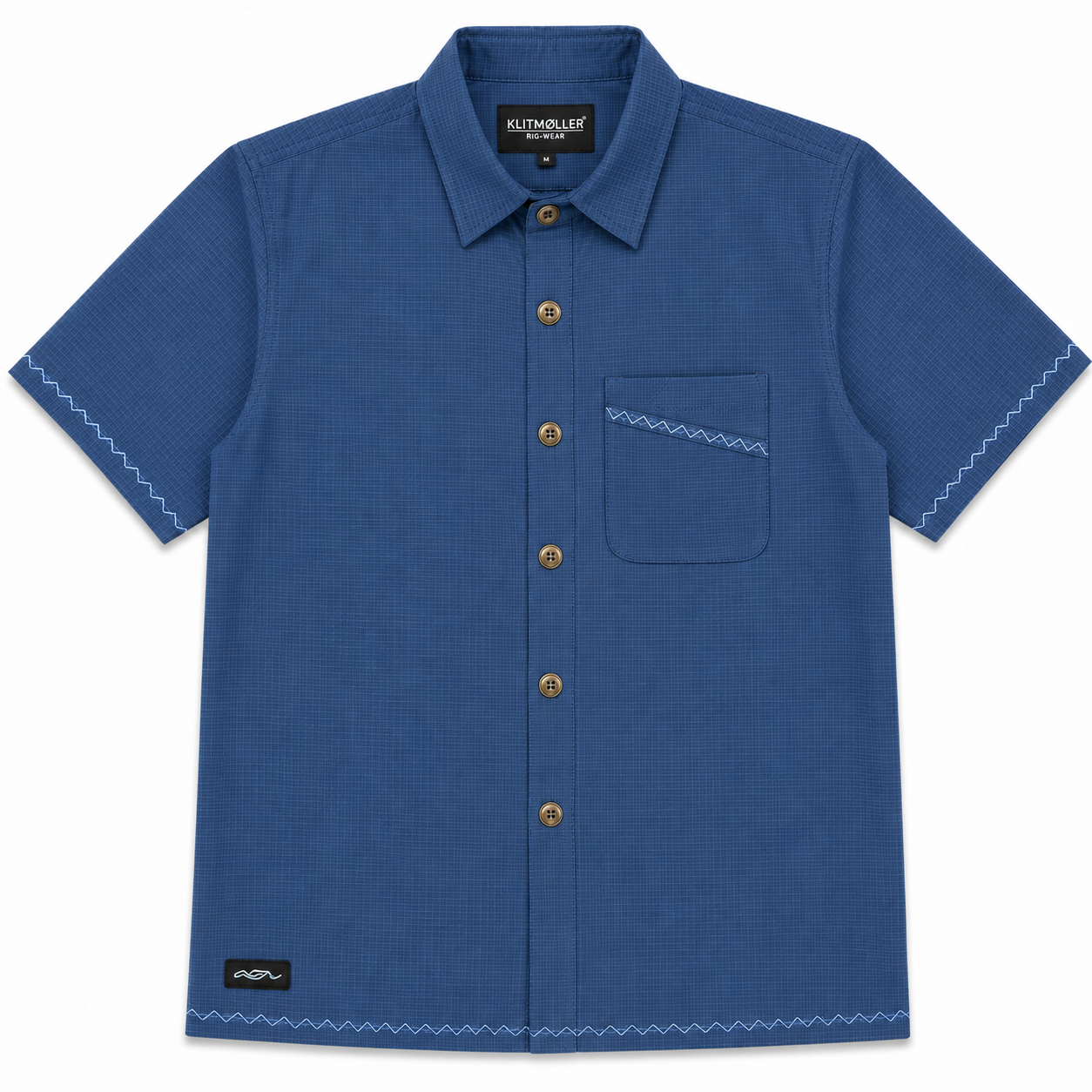 Short sleeve Rip Stop shirt - Navy Blue