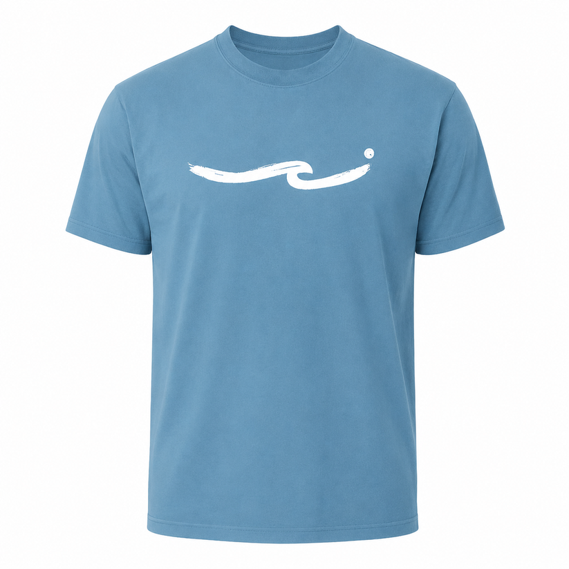 T-shirt Brushed Wave Dust Blue